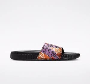 Sandały Converse All Star Klapki Tropical Florals Czarne Jasny Żółte Różowe | CV-340DFP