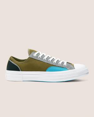 Trampki Niskie Converse Chuck 70 Patchwork Oliwkowe Niebieskie | CV-794JHK