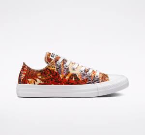 Trampki Niskie Converse Chuck Taylor All Star Tropical Florals Pomarańczowe Czarne Białe | CV-527KPD