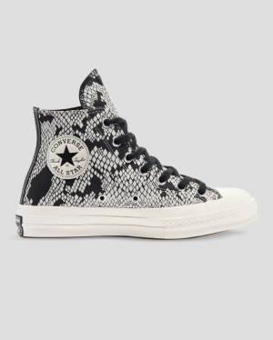 Trampki Wysokie Converse Chuck 70 Skórzane Snake Print Beżowe Czarne | CV-798XFA