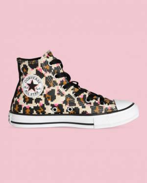 Trampki Wysokie Converse Chuck Taylor All Star Animal Print Czarne | CV-593OED