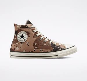 Trampki Wysokie Converse Chuck Taylor All Star Archive Camo Brązowe Czarne | CV-698HFV