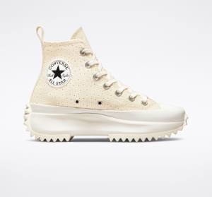Trampki Wysokie Converse Run Star Hike Platformie Daisy Beżowe Białe | CV-503QNG