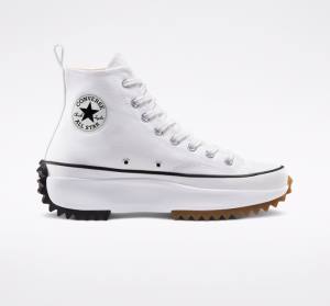Trampki Wysokie Converse Run Star Hike Platformie Białe Czarne | CV-923OCW