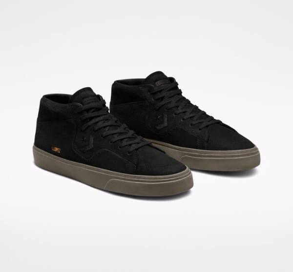 Buty Skate Converse CONS Louie Lopez Pro Nubuck Skórzane Czarne Głęboka Brązowe | CV-230LAO
