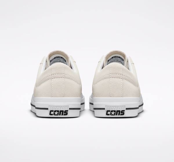 Buty Skate Converse CONS One Star Pro Zamszowe Białe Czarne | CV-256GIV