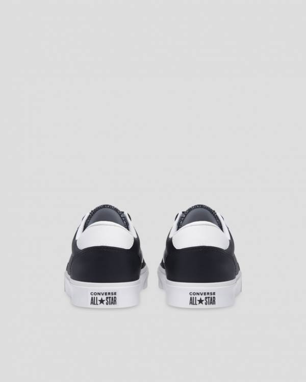 Trampki Niskie Converse Boulevard Faux Skórzane Czarne | CV-475MPX