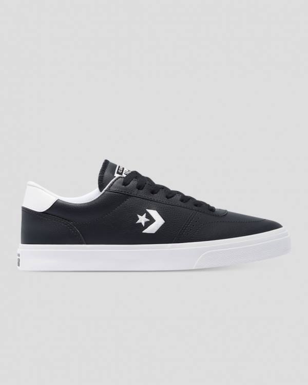 Trampki Niskie Converse Boulevard Faux Skórzane Czarne | CV-475MPX
