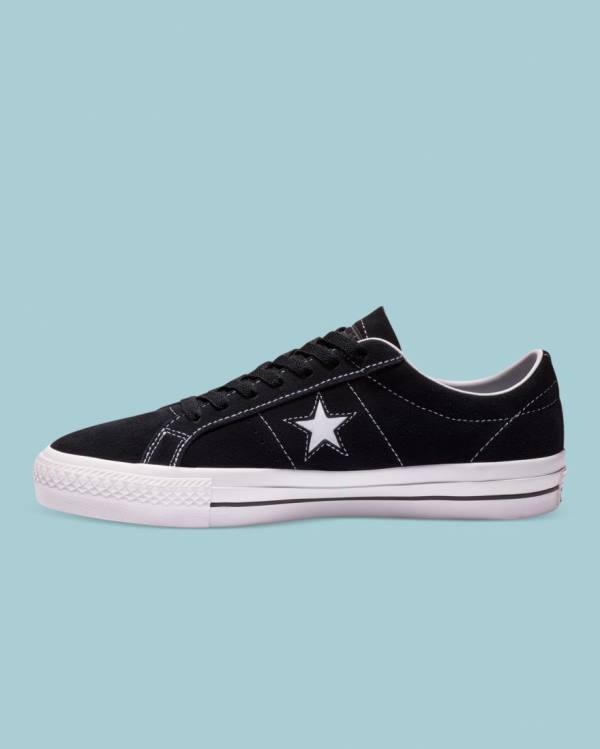 Trampki Niskie Converse CONS One Star Pro Zamszowe Czarne | CV-245HPF