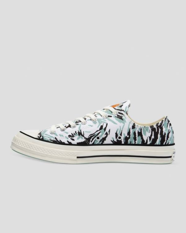 Trampki Niskie Converse Carhartt Chuck 70 Białe Zielone | CV-416UXZ
