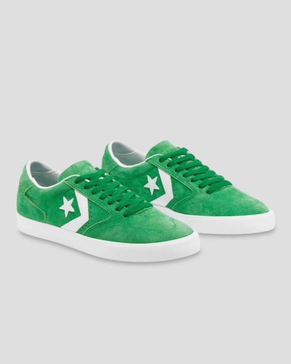 Trampki Niskie Converse Checkpoint Pro Pigskin Zamszowe Zielone | CV-904ZEY