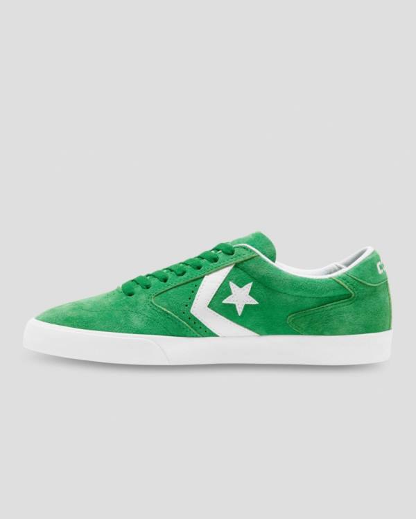 Trampki Niskie Converse Checkpoint Pro Pigskin Zamszowe Zielone | CV-904ZEY