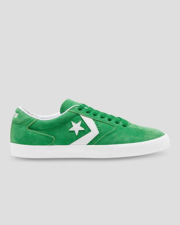 Trampki Niskie Converse Checkpoint Pro Pigskin Zamszowe Zielone | CV-904ZEY