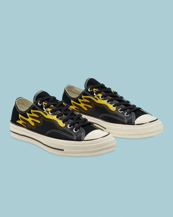 Trampki Niskie Converse Chuck 70 Archive Flame Overlay Czarne | CV-201RTP