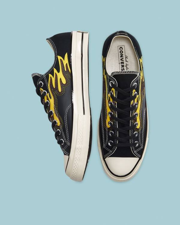Trampki Niskie Converse Chuck 70 Archive Flame Overlay Czarne | CV-201RTP