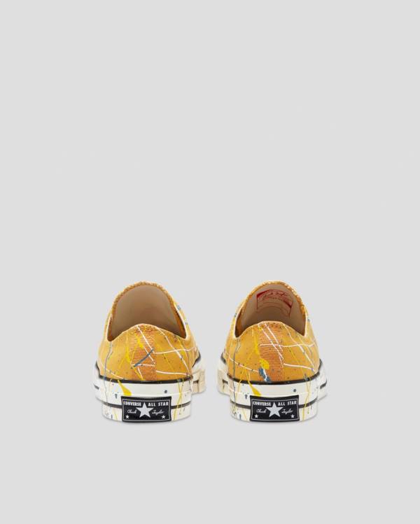 Trampki Niskie Converse Chuck 70 Archive Print Paint Splatter Żółte | CV-263QYX
