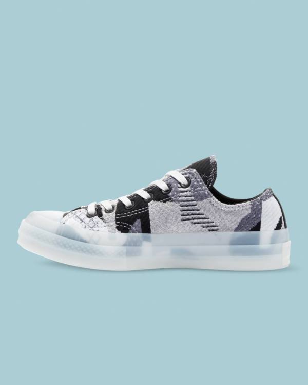 Trampki Niskie Converse Chuck 70 Knit Print Czarne | CV-293PNJ