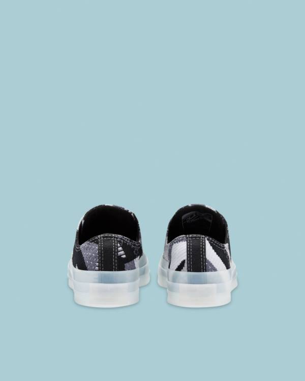 Trampki Niskie Converse Chuck 70 Knit Print Czarne | CV-293PNJ