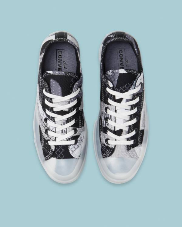 Trampki Niskie Converse Chuck 70 Knit Print Czarne | CV-293PNJ