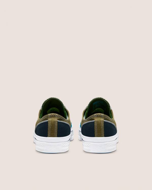 Trampki Niskie Converse Chuck 70 Patchwork Oliwkowe Niebieskie | CV-541FIK