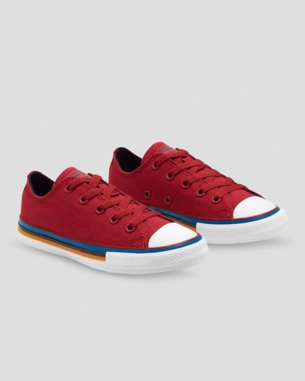 Trampki Niskie Converse Chuck Taylor All Star Multi Stripe Czerwone | CV-056MWR