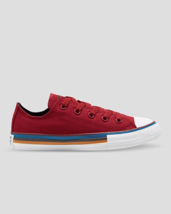 Trampki Niskie Converse Chuck Taylor All Star Multi Stripe Czerwone | CV-056MWR