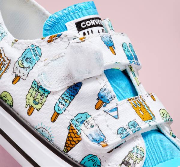 Trampki Niskie Converse Chuck Taylor All Star Easy-On Frozen Treats Białe Niebieskie Głęboka Zielone | CV-086AVP