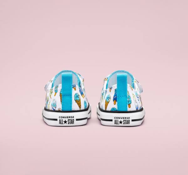Trampki Niskie Converse Chuck Taylor All Star Easy-On Frozen Treats Białe Niebieskie Głęboka Zielone | CV-086AVP