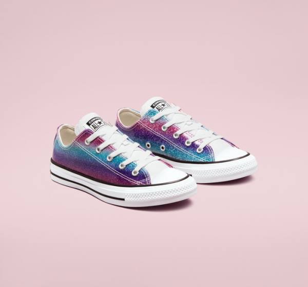 Trampki Niskie Converse Chuck Taylor All Star Glitter Drip Białe Beżowe Białe | CV-086PNU