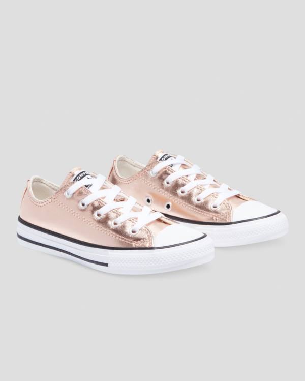 Trampki Niskie Converse Chuck Taylor All Star Metallic Złote Białe | CV-153GPC