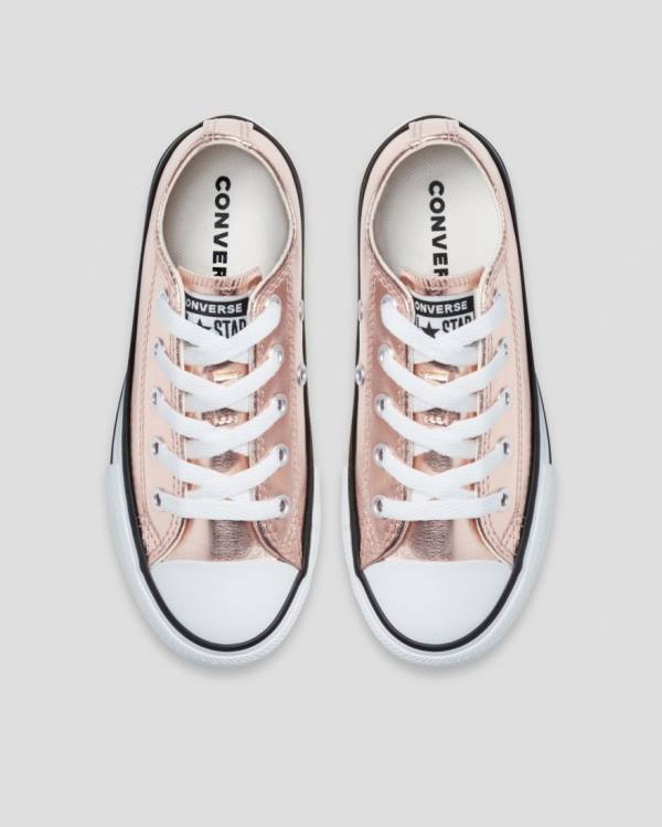 Trampki Niskie Converse Chuck Taylor All Star Metallic Złote Białe | CV-153GPC