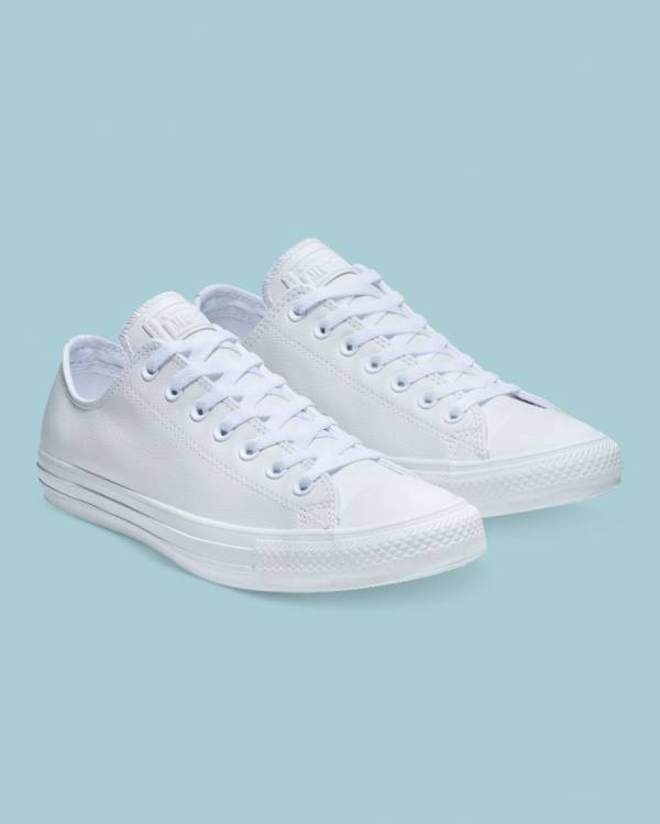 Trampki Niskie Converse Chuck Taylor All Star Skórzane Białe | CV-359GMA