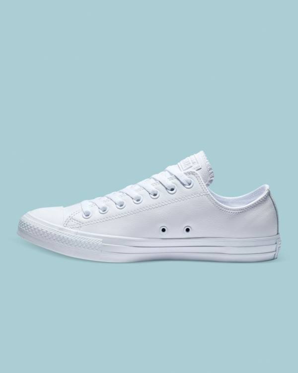 Trampki Niskie Converse Chuck Taylor All Star Skórzane Białe | CV-359GMA