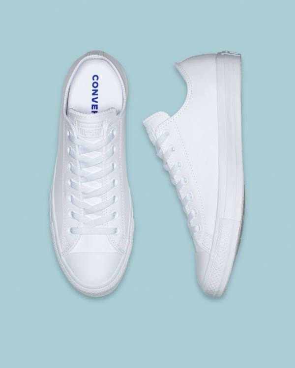 Trampki Niskie Converse Chuck Taylor All Star Skórzane Białe | CV-359GMA