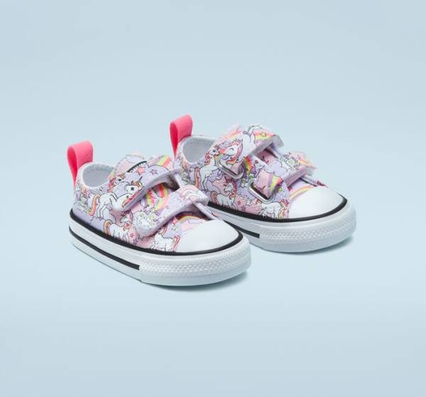 Trampki Niskie Converse Chuck Taylor All Star Easy-On Neon Unicorn Różowe Kolorowe Białe | CV-364WOB