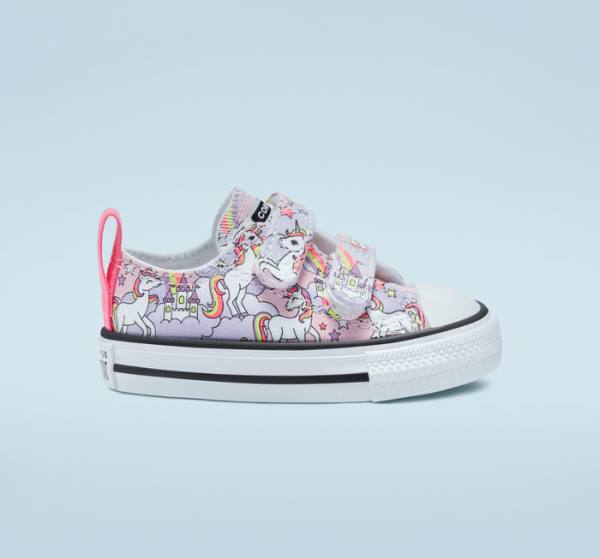 Trampki Niskie Converse Chuck Taylor All Star Easy-On Neon Unicorn Różowe Kolorowe Białe | CV-364WOB
