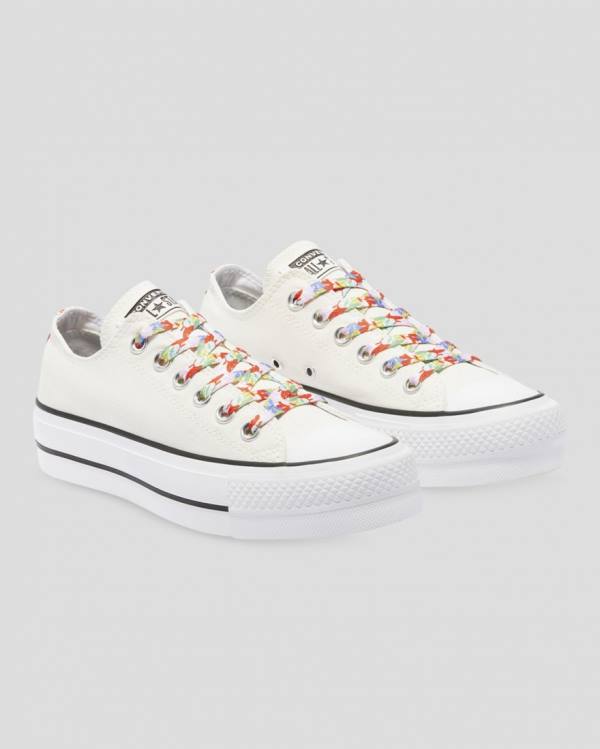 Trampki Niskie Converse Chuck Taylor All Star Lift Garden Party Beżowe | CV-451QOW