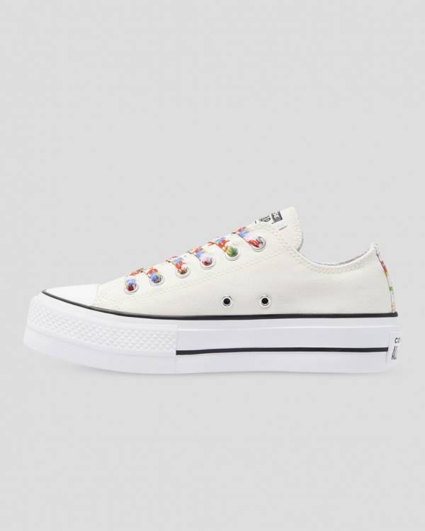 Trampki Niskie Converse Chuck Taylor All Star Lift Garden Party Beżowe | CV-451QOW