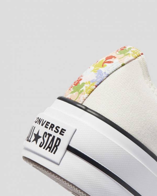 Trampki Niskie Converse Chuck Taylor All Star Lift Garden Party Beżowe | CV-451QOW
