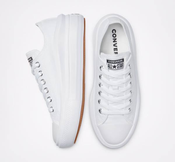 Trampki Niskie Converse Chuck Taylor All Star Move Platformie Białe Białe Białe | CV-480OUC