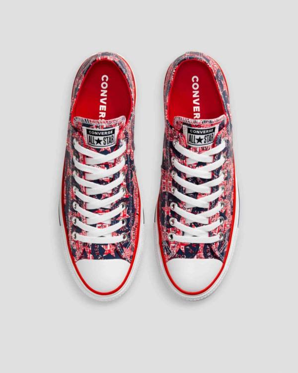 Trampki Niskie Converse Chuck Taylor All Star Logo Replay Czerwone Czarne | CV-493CAH