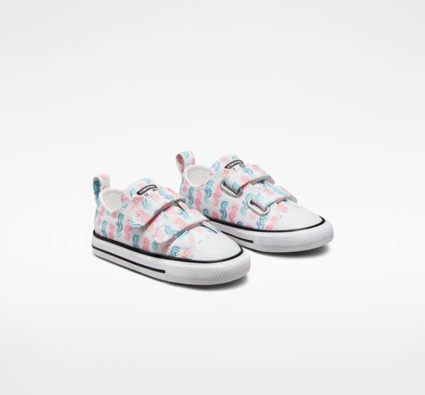 Trampki Niskie Converse Chuck Taylor All Star Easy-On Seahorses Białe Różowe Głęboka | CV-526WAY