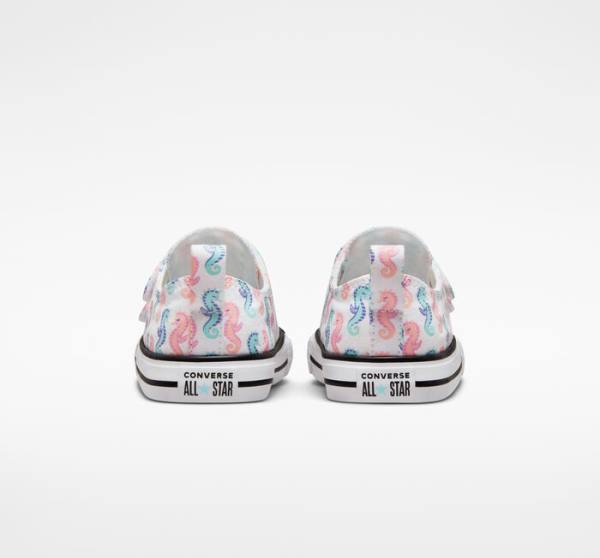 Trampki Niskie Converse Chuck Taylor All Star Easy-On Seahorses Białe Różowe Głęboka | CV-526WAY