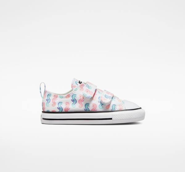 Trampki Niskie Converse Chuck Taylor All Star Easy-On Seahorses Białe Różowe Głęboka | CV-526WAY