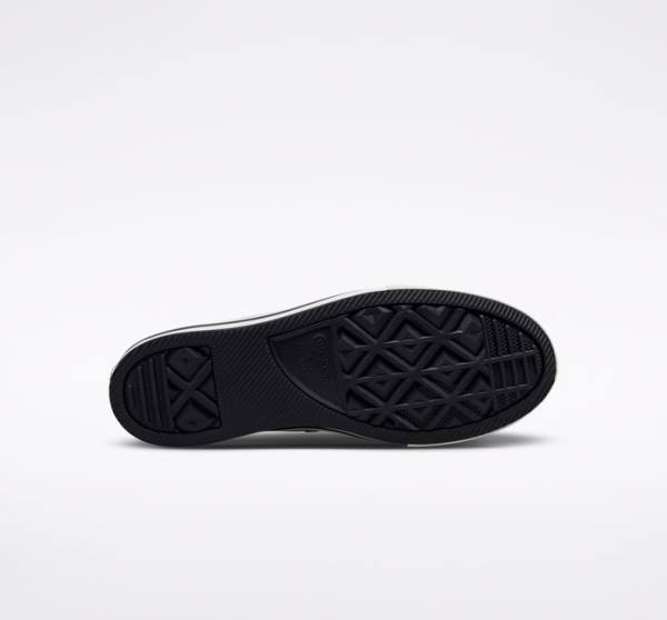Trampki Niskie Converse Chuck Taylor All Star Lift Platformie Czarne Białe | CV-547ATH