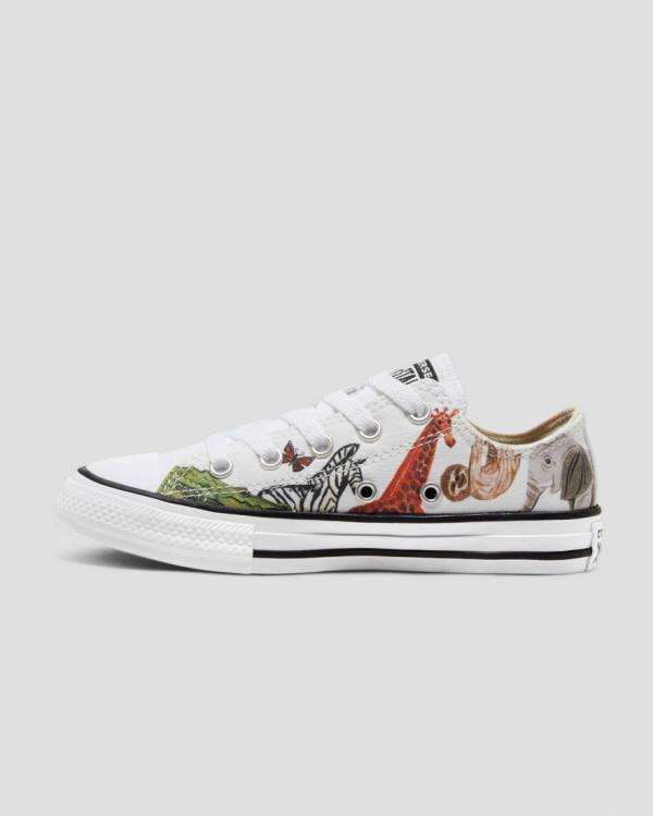 Trampki Niskie Converse Chuck Taylor All Star Animal Print Białe | CV-560NPJ