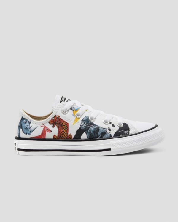 Trampki Niskie Converse Chuck Taylor All Star Animal Print Białe | CV-560NPJ