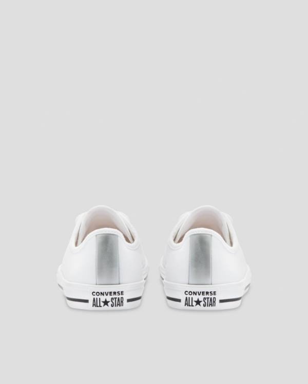 Trampki Niskie Converse Chuck Taylor All Star Dainty Mono Metallic Białe | CV-578TJW