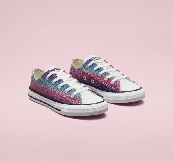 Trampki Niskie Converse Chuck Taylor All Star Glitter Drip Białe Beżowe Białe Fioletowe | CV-583UBG