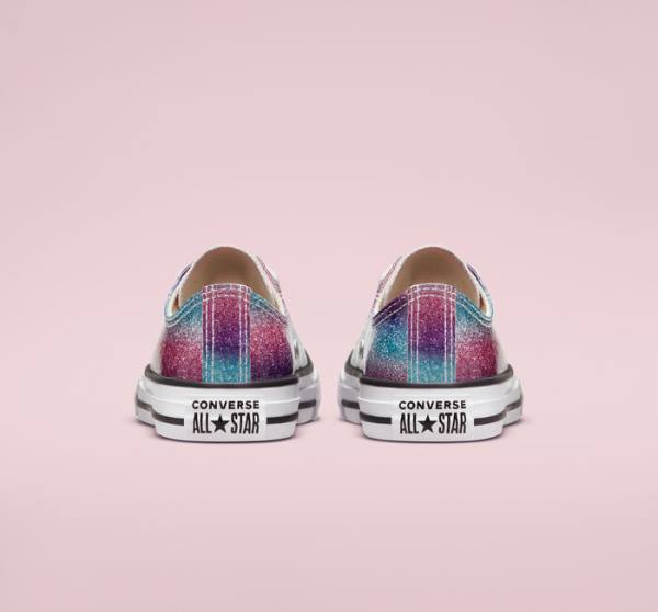 Trampki Niskie Converse Chuck Taylor All Star Glitter Drip Białe Beżowe Białe Fioletowe | CV-583UBG